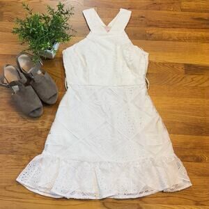 white christmas dresses LUREX TULLE BUSTIER MIDI DRESS – PatBO main image 1